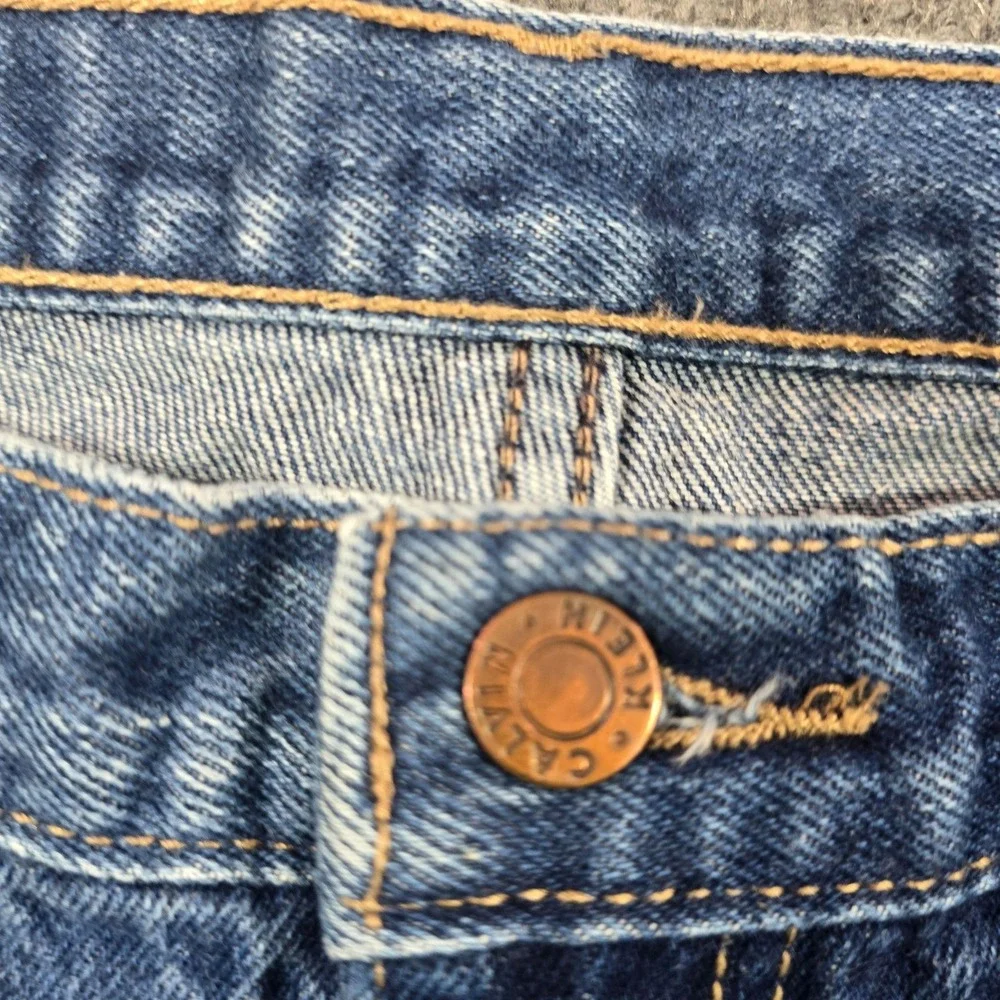 Vintage 90s Calvin Klein Jeans Mens 33x29 Blue Stone Wash Y2K Dad Denim